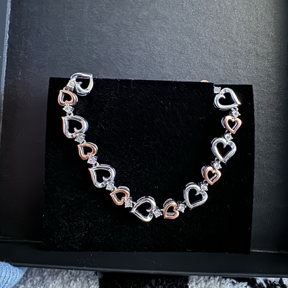 Kay jewelers diamond heart bracelet